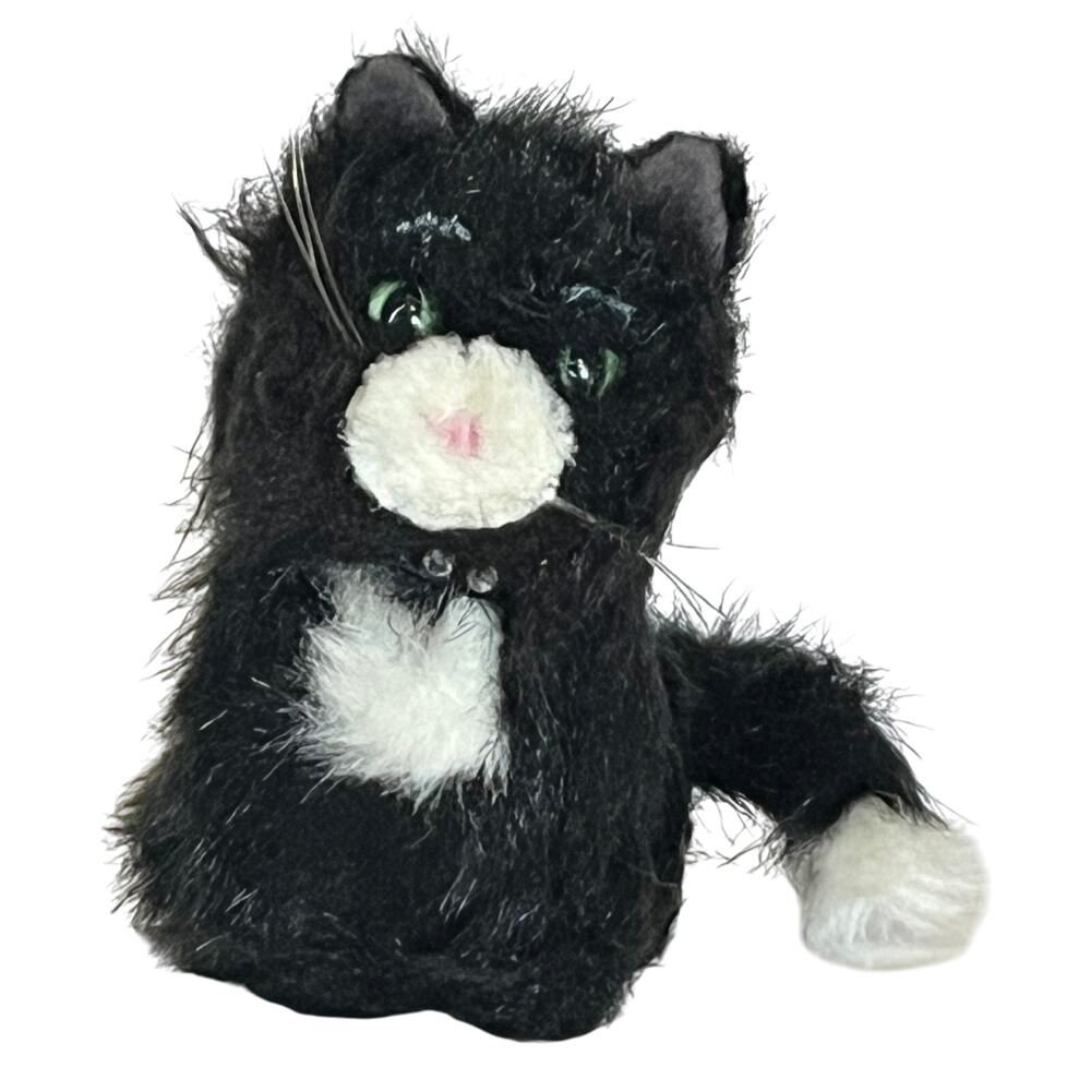 American Girl Doll Black Sitting Kitty Cat Plush Small Size